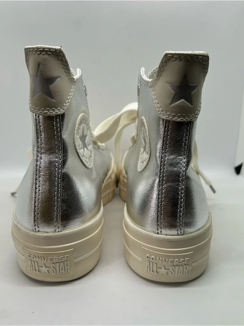 Chuck Taylor® All Star® Lift Metallic High Top Platform Sneaker (Womens) Sz 9